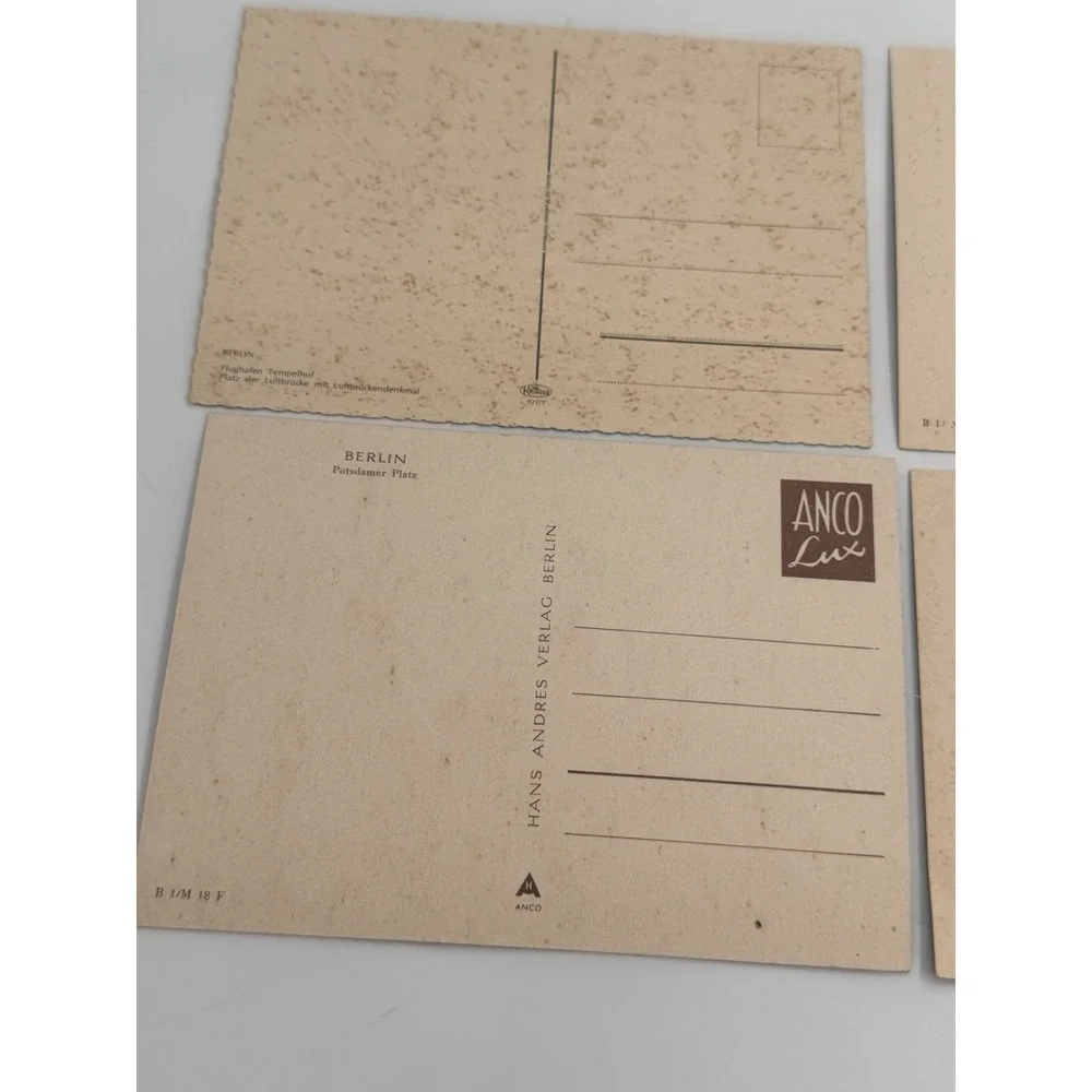 Postcards Lot Berlin Germany 1960s Unused Berlin Wall History 4 Total Anco Lux
